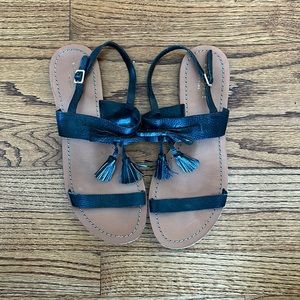 Kate Spade Black Tassel Carlitos Sandal